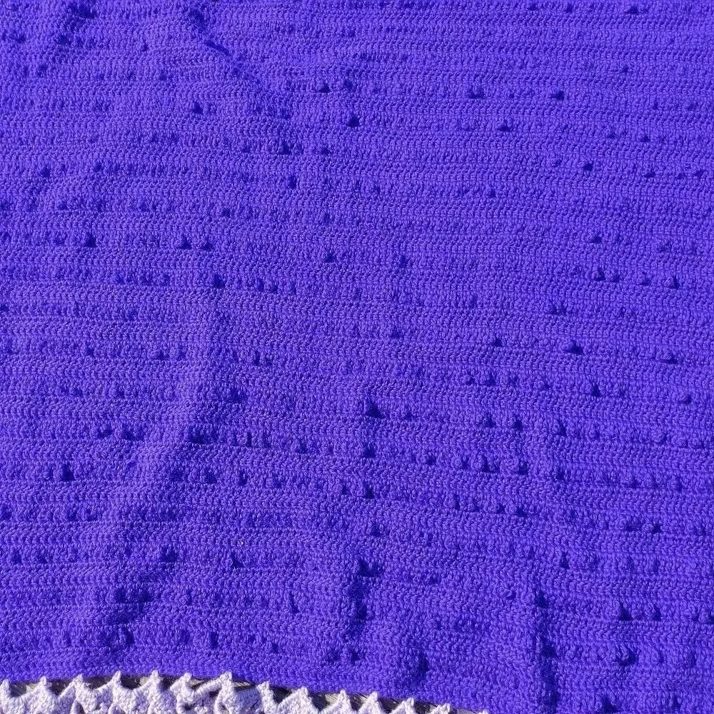 Hand Crochet Purple Lavender Lace Like Crochet Tri